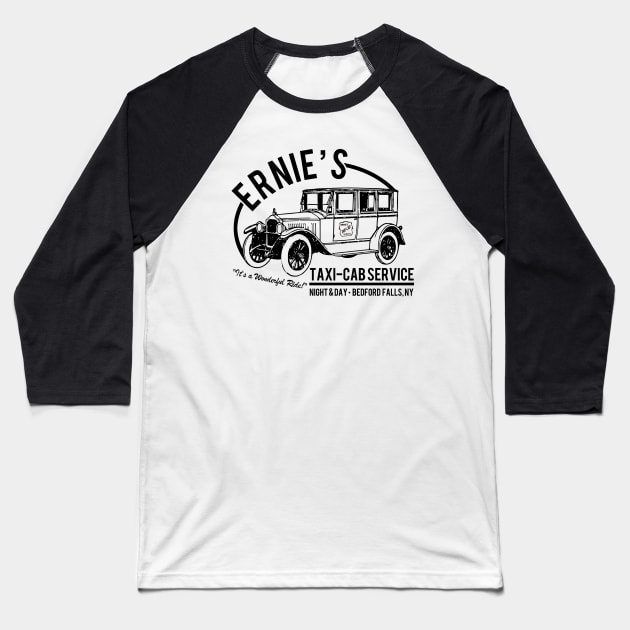 Ernie's Taxi-Cab Service Baseball T-Shirt by PopCultureShirts